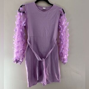 Girls butterfly purple dress